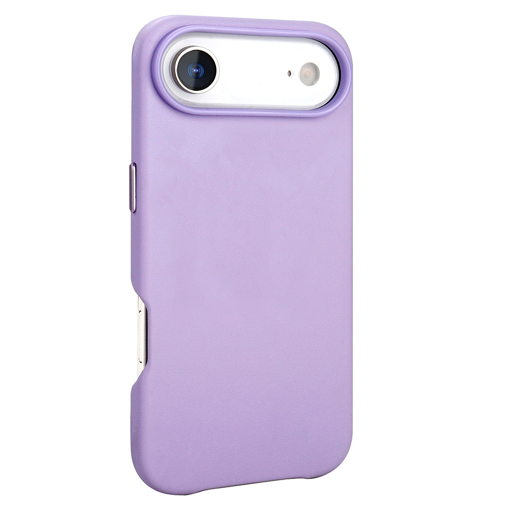 Apple iPhone 17 Air Case with M-safe Charging Function PU Leather Look Zore Cupra Cover Gray