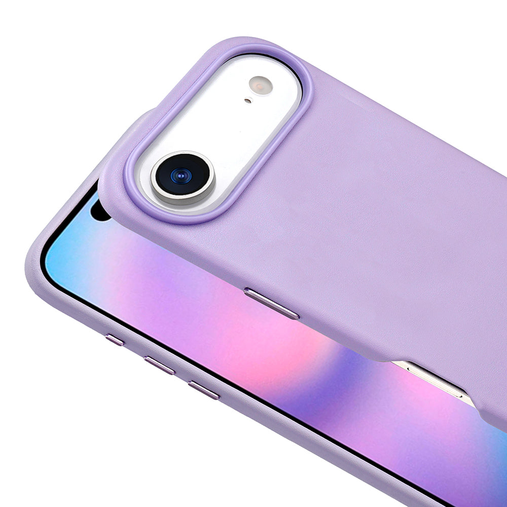 Apple iPhone 17 Air Case with M-safe Charging Function, PU Leather Look Zore Cupra Cover Purple