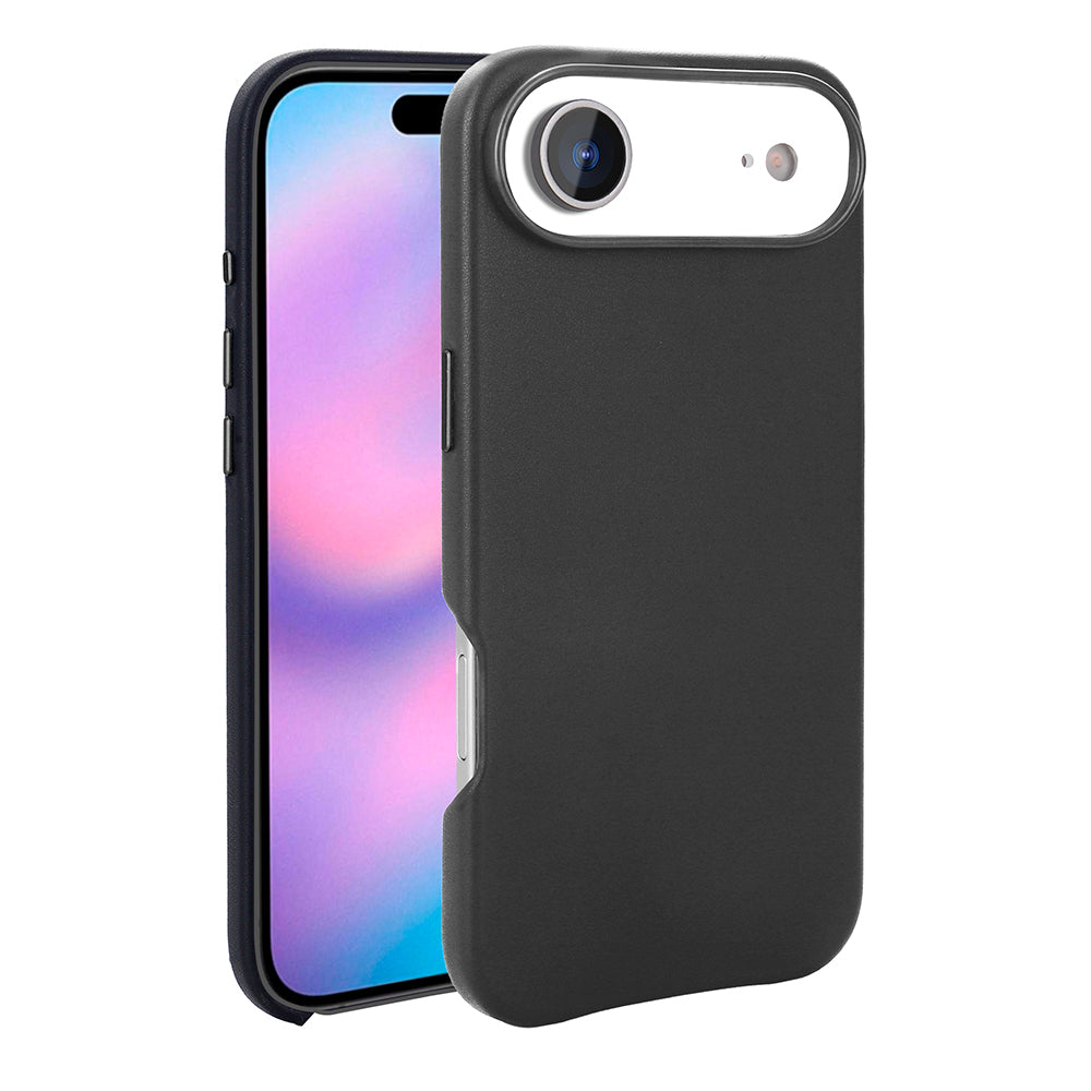 Apple iPhone 17 Air Case with M-safe Charging Function PU Leather Look Zore Cupra Cover Black