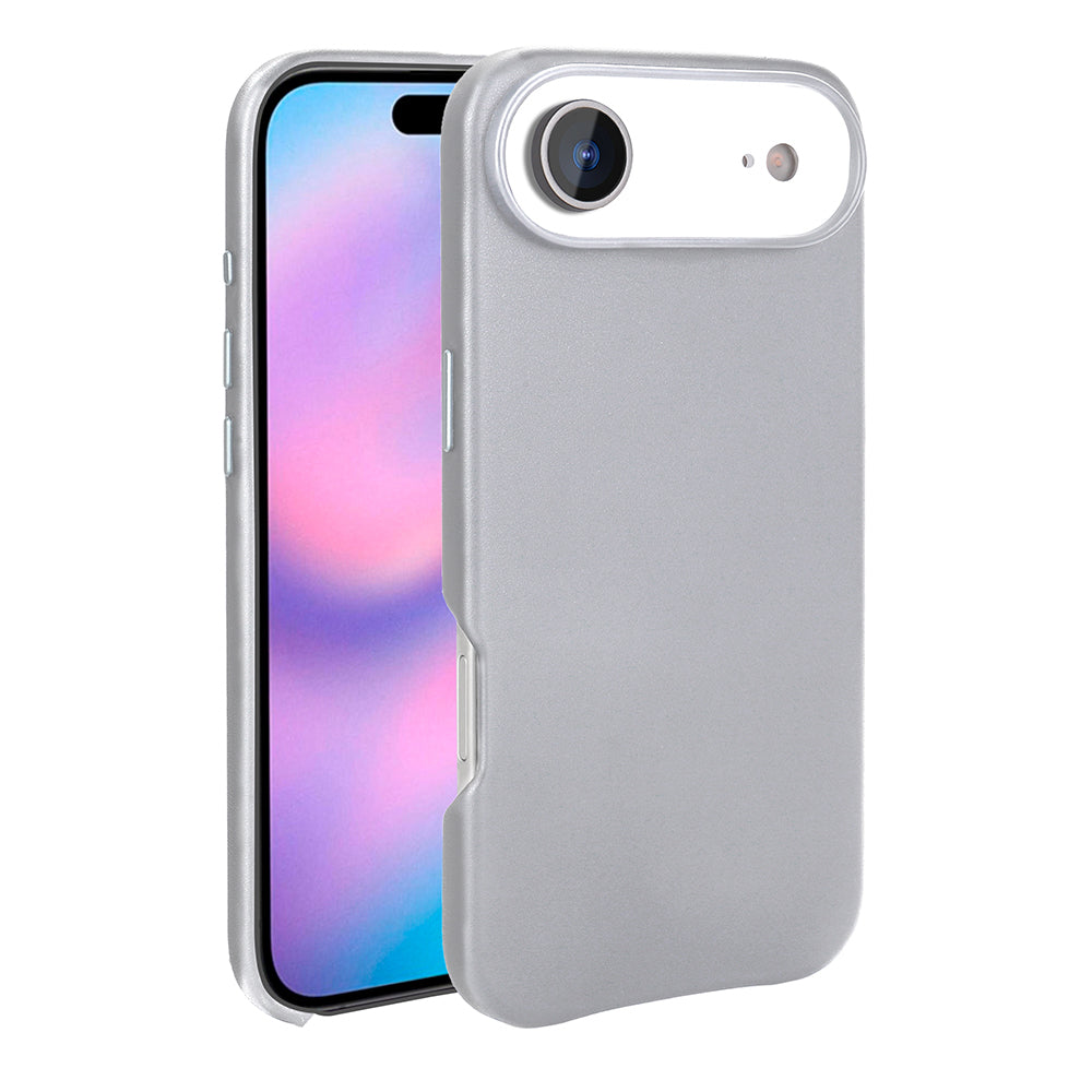 Apple iPhone 17 Air Case with M-safe Charging Function PU Leather Look Zore Cupra Cover Gray