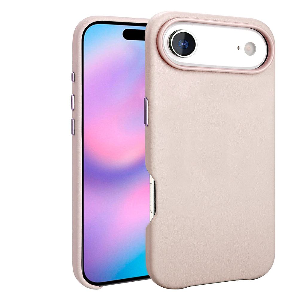 Apple iPhone 17 Air Case with M-safe Charging Function PU Leather Look Zore Cupra Cover Pink