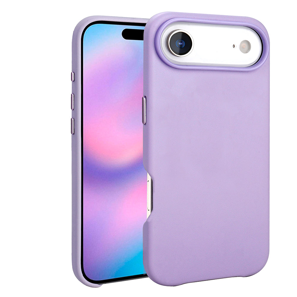 Apple iPhone 17 Air Case with M-safe Charging Function, PU Leather Look Zore Cupra Cover Purple