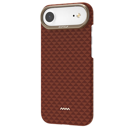 Apple iPhone 17 Air Kılıf M-safe Şarj Özellikli Raptic Aramid Skin Origin Serisi Kapak Kırmızı