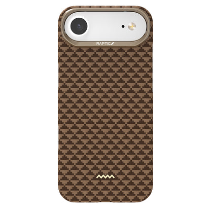 Apple iPhone 17 Air Kılıf M-safe Şarj Özellikli Raptic Aramid Skin Origin Serisi Kapak Kahverengi