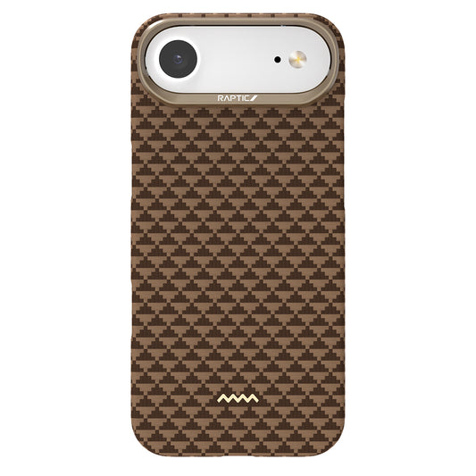 Apple iPhone 17 Air Kılıf M-safe Şarj Özellikli Raptic Aramid Skin Origin Serisi Kapak Kahverengi