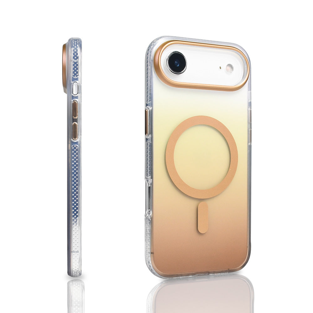 Apple iPhone 17 Air Case M-safe Charging Feature Transparent Color Transition Zore Toros Cover Blue