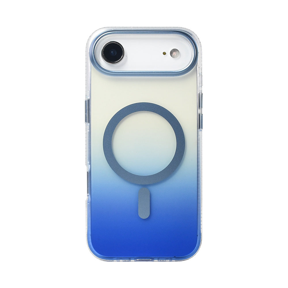 Apple iPhone 17 Air Case M-safe Charging Feature Transparent Color Transition Zore Toros Cover Blue