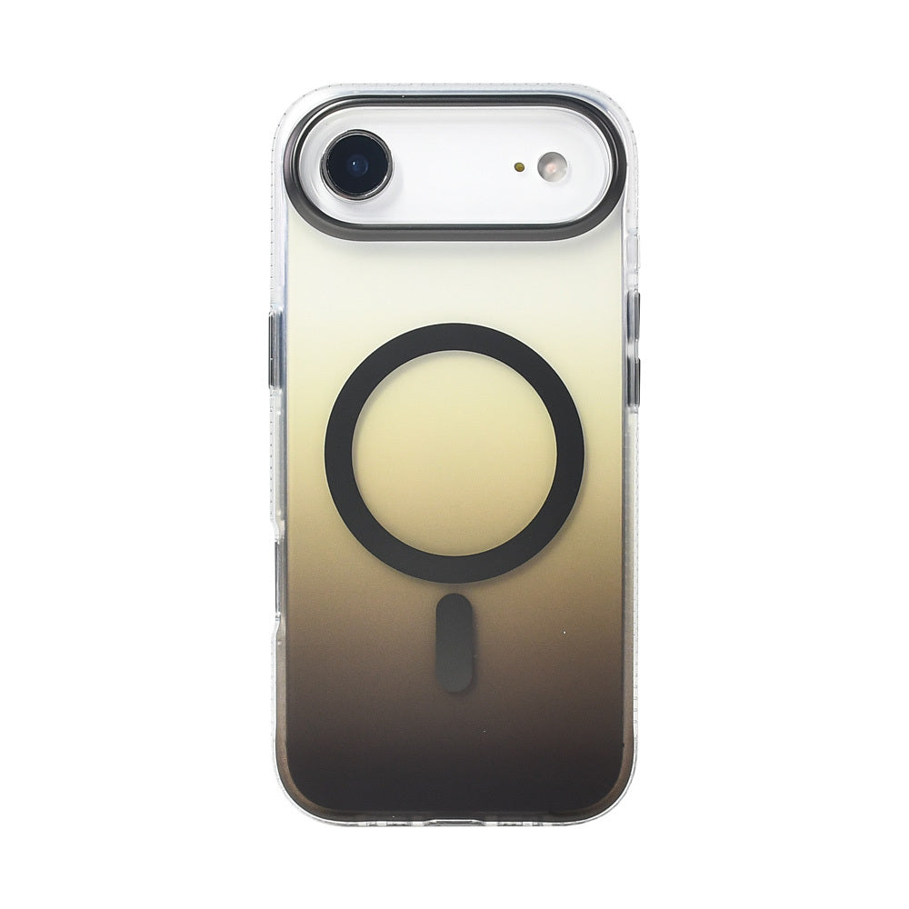 Apple iPhone 17 Air Case M-safe Charging Feature Transparent Color Transition Zore Toros Cover Black