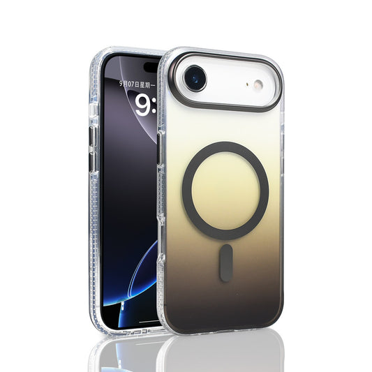 Apple iPhone 17 Air Case M-safe Charging Feature Transparent Color Transition Zore Toros Cover Gray