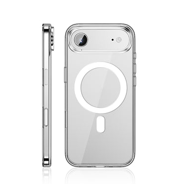 Apple iPhone 17 Air Case M-safe Charging Feature Transparent Hard PC Wallets Pita Cover Transparent 