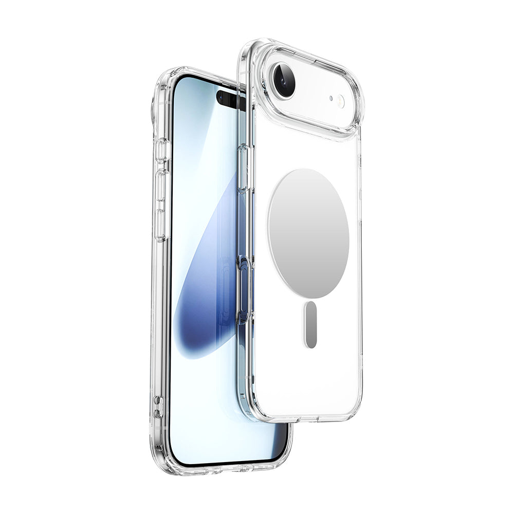 Apple iPhone 17 Air Kılıf M-safe Şarj Özellikli Wiwu MCC-701 Aynalı Pro Serisi Sert PC Kapak Şeffaf