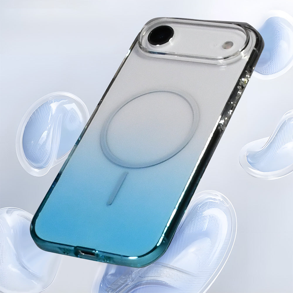 Apple iPhone 17 Air Kılıf M-Safe Şarj Özellikli Zore Septik Silikon Kapak Turuncu