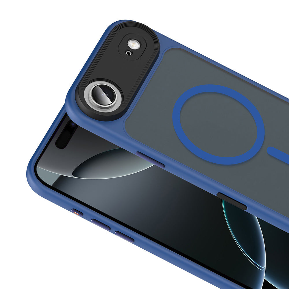 Apple iPhone 17 Air Case Matte Back Surface Wireless Charging Feature Zore Flet M-safe Cover Desert Titanium