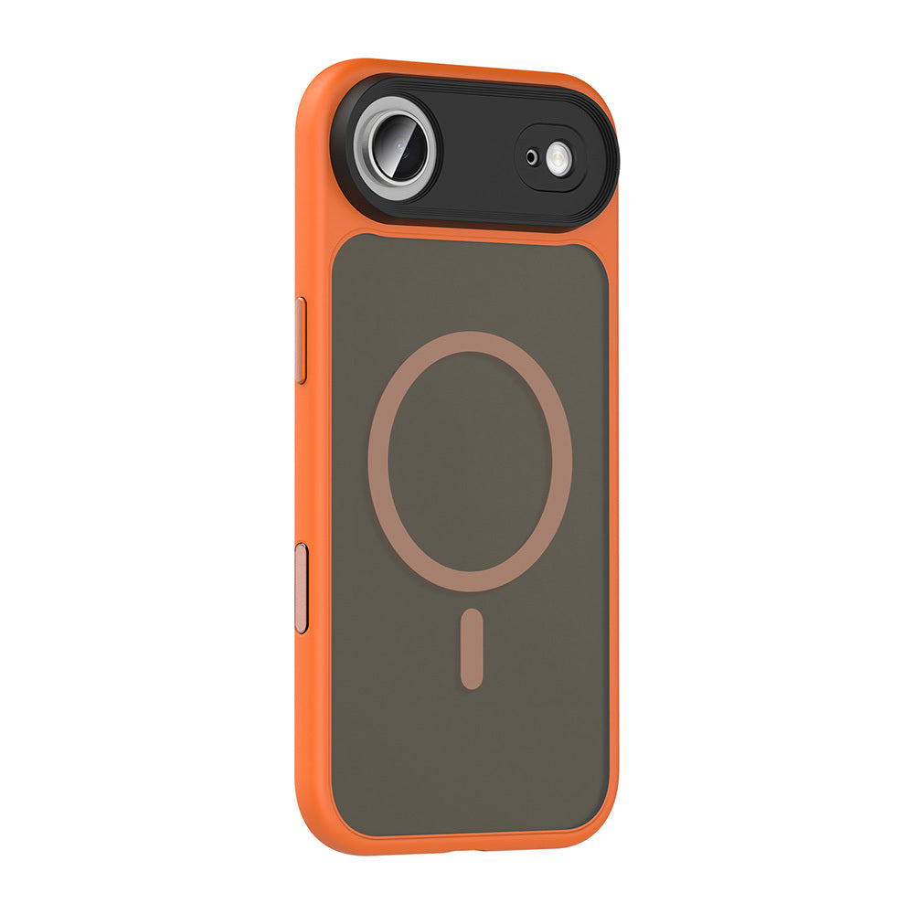 Apple iPhone 17 Air Case Matte Back Surface Wireless Charging Feature Zore Flet M-safe Cover Navy Blue