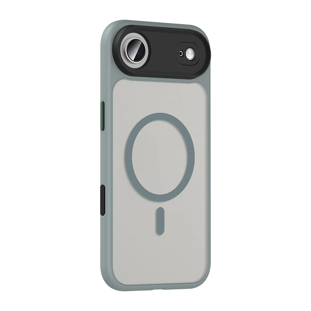 Apple iPhone 17 Air Case Matte Back Surface Wireless Charging Feature Zore Flet M-safe Cover Desert Titanium