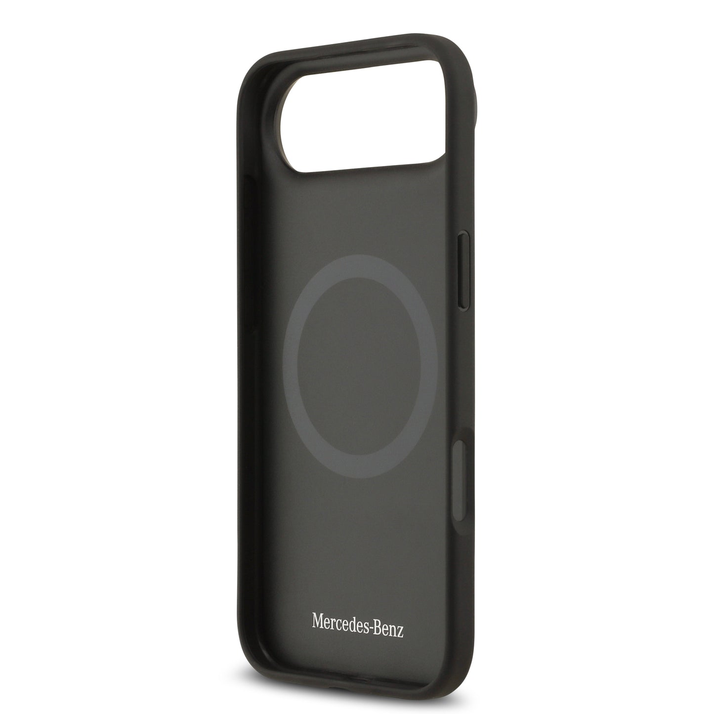 Apple iPhone 17 Air Kılıf Mercedes Benz Orjinal Lisanslı M-safe Şarj Özellikli Dokulu Desenli Deri Kapak Siyah