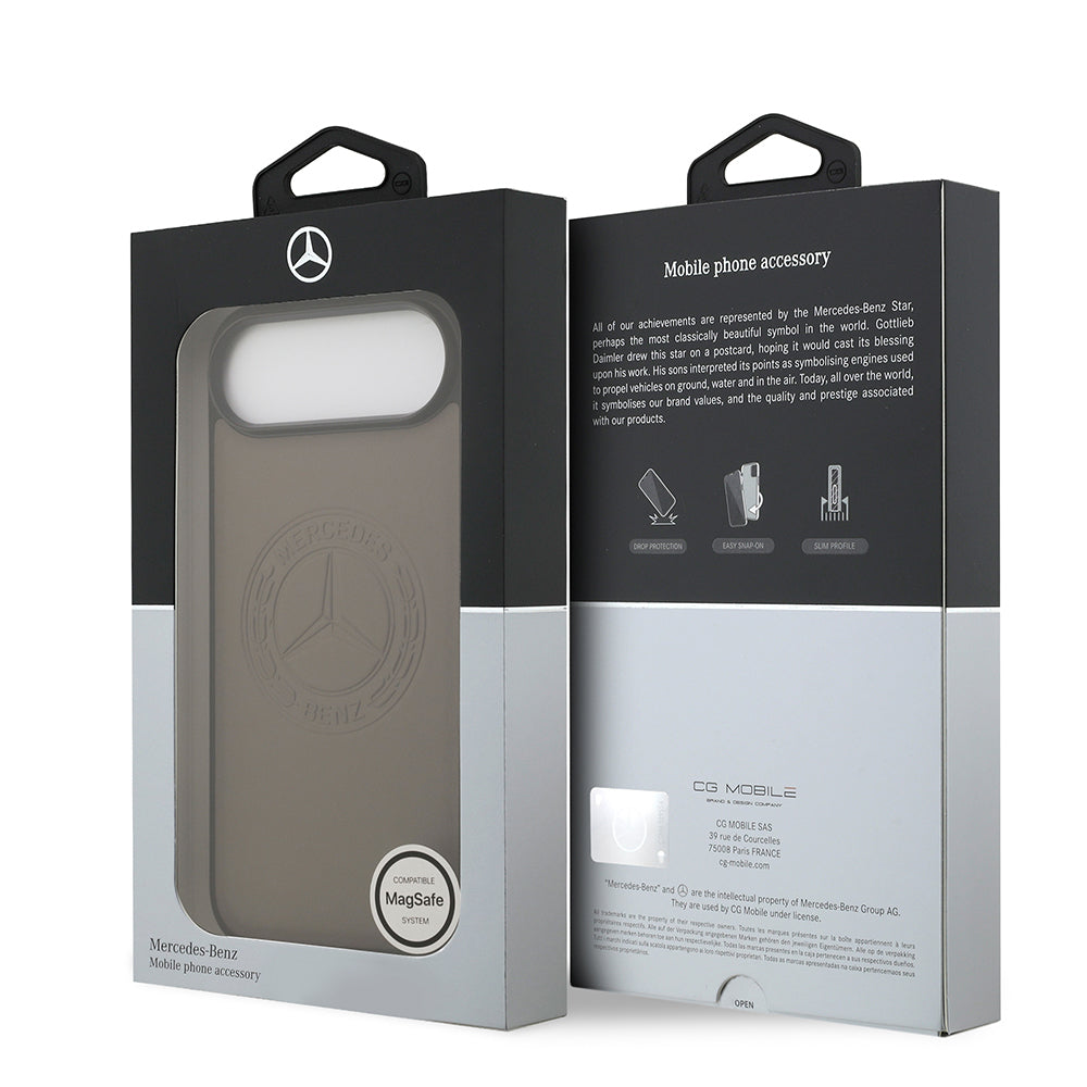 Apple iPhone 17 Air Kılıf Mercedes Benz Orjinal Lisanslı M-safe Şarj Özellikli Hakiki Deri Nostaljik Yıldız Dizayn Kapak Kahverengi