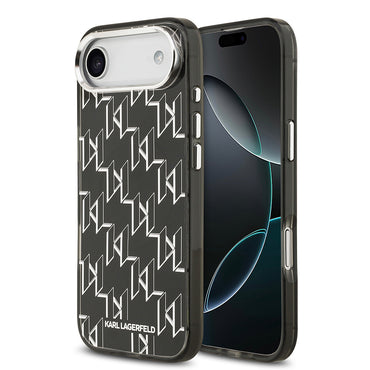 Apple iPhone 17 Air Kılıf Orjinal Lisanslı M-safe Şarj Özellikli Karl Lagerfeld IML Baskılı Monogram Dizayn Kapak