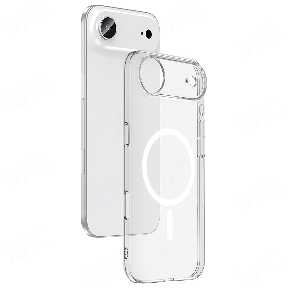 Apple iPhone 17 Air Case Zore M-safe Charging Transparent Camera Frame Porto Cover Transparent 