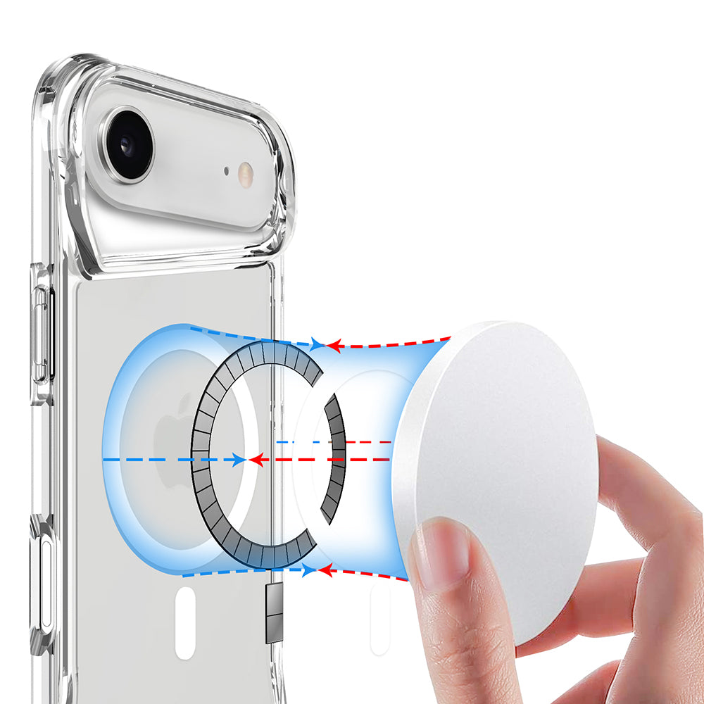 Apple iPhone 17 Air Case Zore M-safe Charging Feature T-Max M-safe Cover Transparent