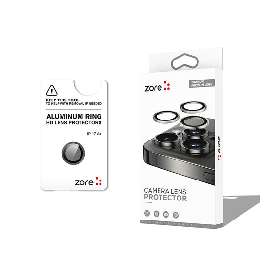 Apple iPhone 17 Air Zore CL-12 Premium Sapphire Anti-Fingerprint Anti-Reflective Camera Lens Protector Black 