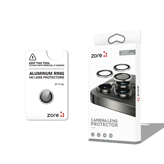 Apple iPhone 17 Air Zore CL-12 Premium Sapphire Fingerprint-Free Anti-Reflective Camera Lens Protector Silver 