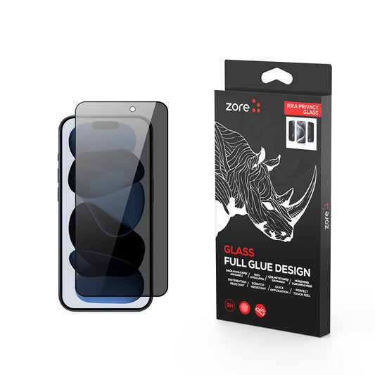 Apple iPhone 17 Air Zore Rika Premium Privacy Tempered Glass Screen Protector Black 