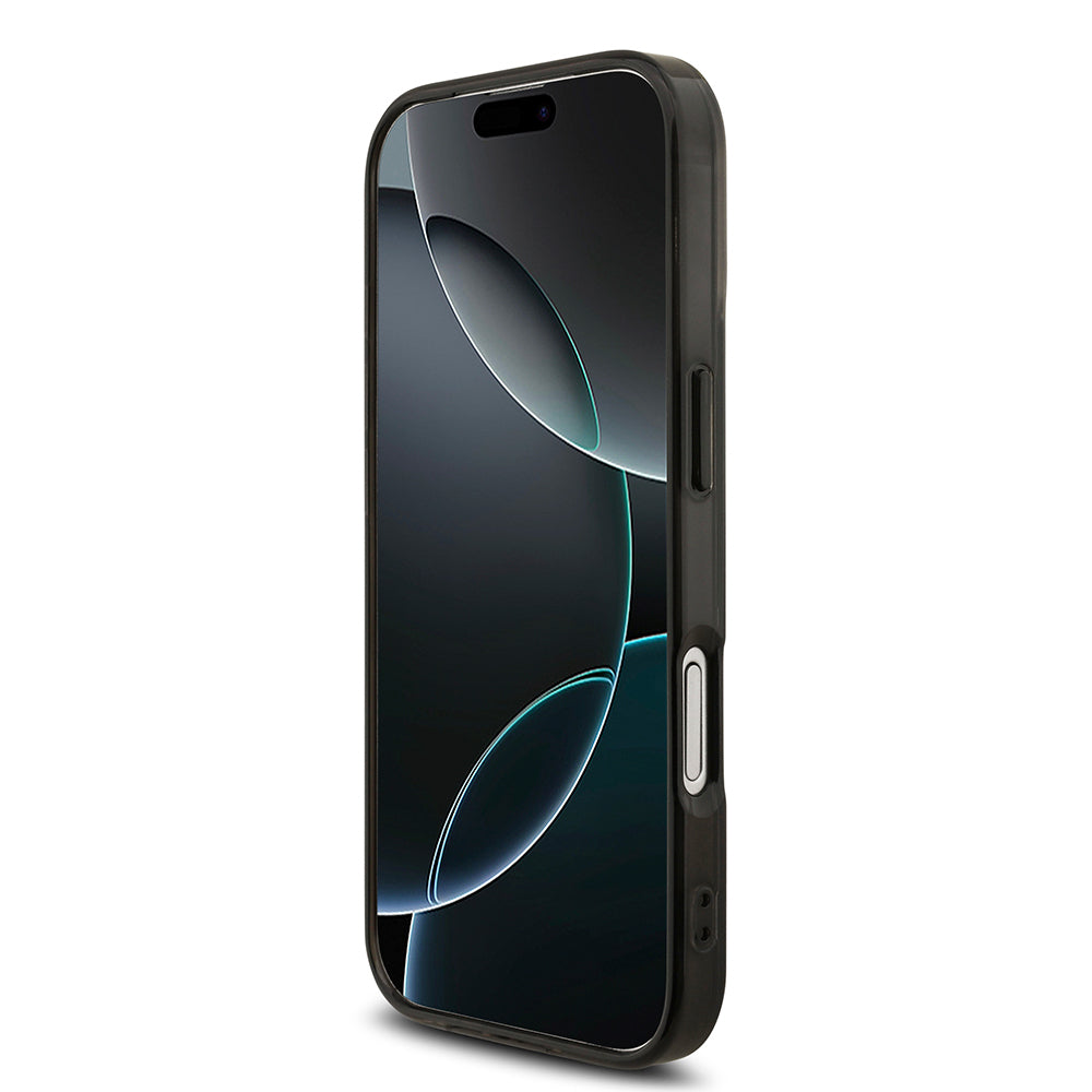 Apple iPhone 17 Kılıf AMG Orjinal Lisanslı Çift Katmanlı Büyük Logolu Petek Desenli Kapak Siyah