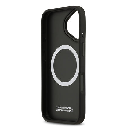 Apple iPhone 17 Kılıf BMW Orjinal Lisanslı M-safe Şarj Özellikli Metal BMW ve M Logolu PU Karbon Tasarımlı Kapak Kırmızı