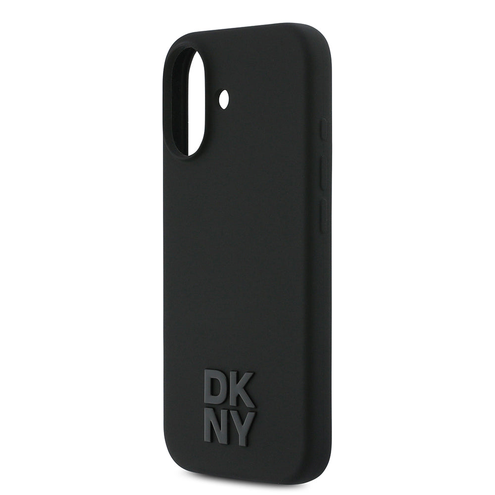 Apple iPhone 17 Kılıf DKNY Orjinal Lisanslı M-safe Şarj Özellikli Metal Logolu Silikon Kapak
