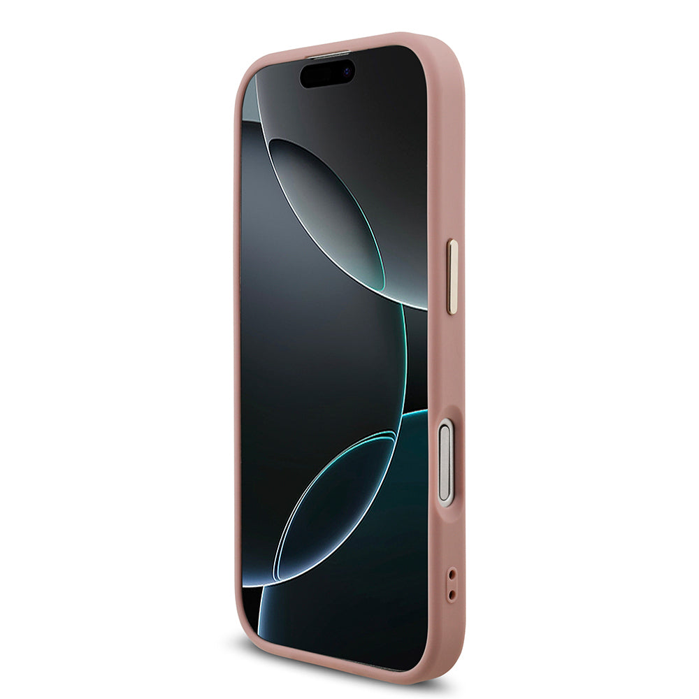 Apple iPhone 17 Kılıf Guess Orjinal Lisanslı 4G Büyük Metal Kamera Çerçeveli ve Logolu Glitter Kapak Siyah