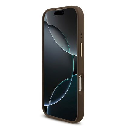 Apple iPhone 17 Kılıf Guess Orjinal Lisanslı 4G Büyük Metal Logolu Kalın Askılı Kapak Siyah