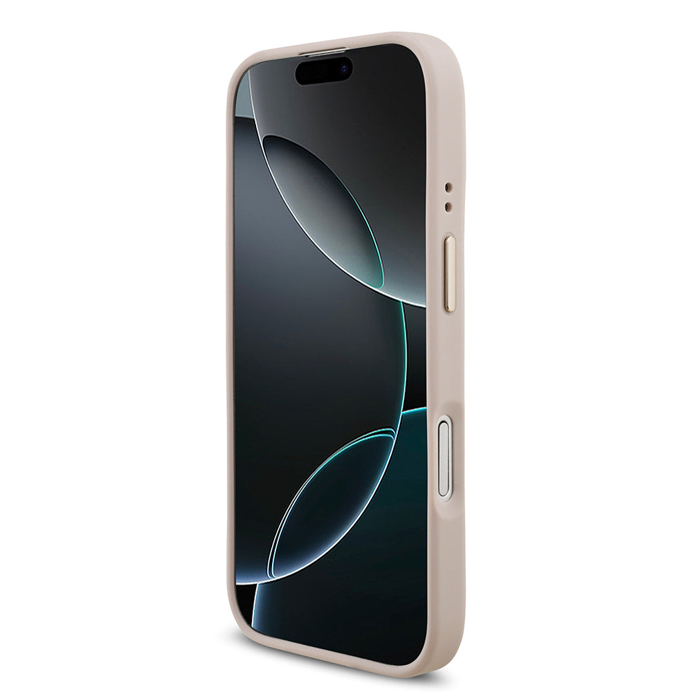 Apple iPhone 17 Kılıf Guess Orjinal Lisanslı 4G Büyük Metal Logolu Kalın Askılı Kapak Siyah