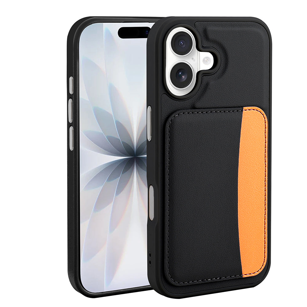 Apple iPhone 17 Kılıf Kartlıklı Zore X-Kart Silikon Kapak Siyah