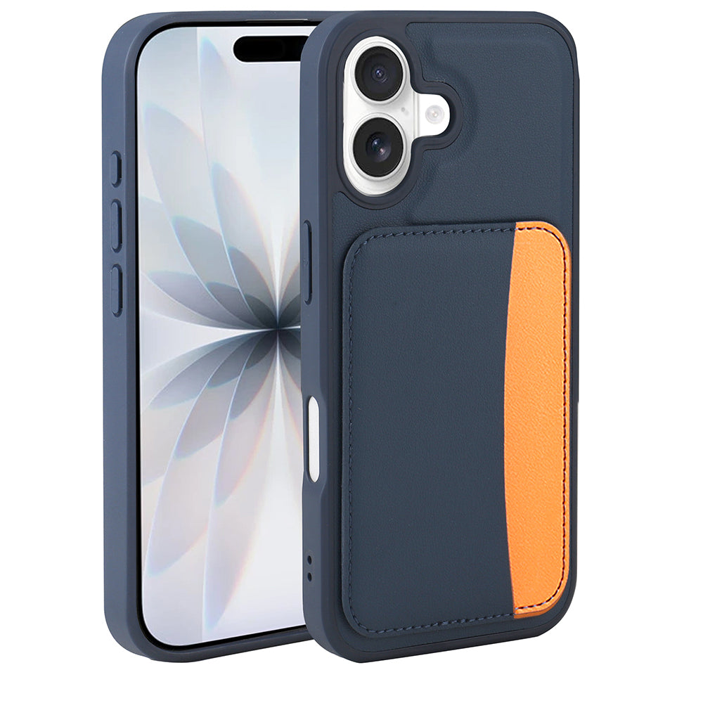 Apple iPhone 17 Kılıf Kartlıklı Zore X-Kart Silikon Kapak Kahverengi