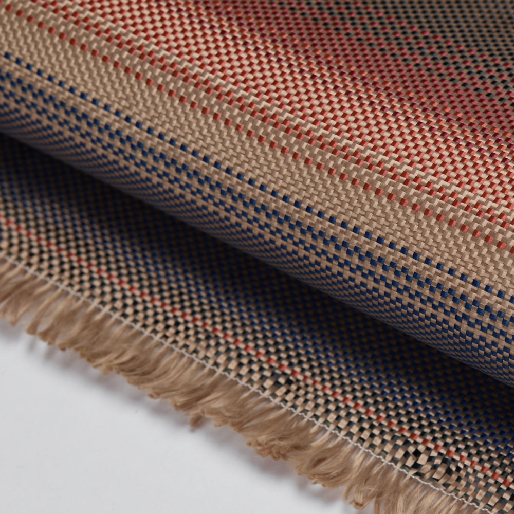 Apple iPhone 17 Kılıf M-safe Şarj Özellikli Aramid Fiber Pitaka Tactile Woven Sunset-Moonrise Serisi Kapak Mavi