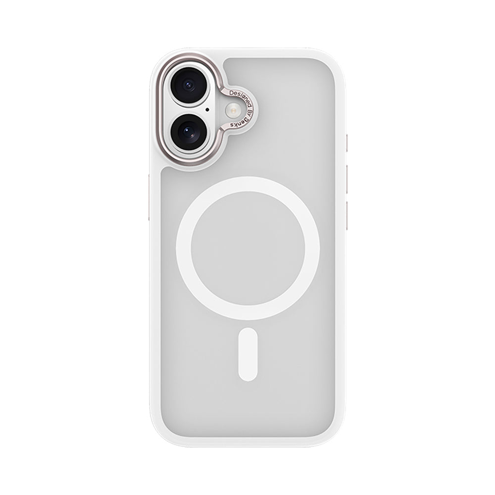 Apple iPhone 17 Kılıf M-safe Şarj Özellikli Benks Mist Protective Kapak Beyaz