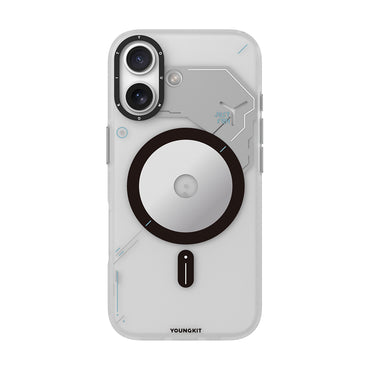 Apple iPhone 17 Kılıf M-safe Şarj Özellikli Disk Desenli Youngkit Disc Battle Kapak