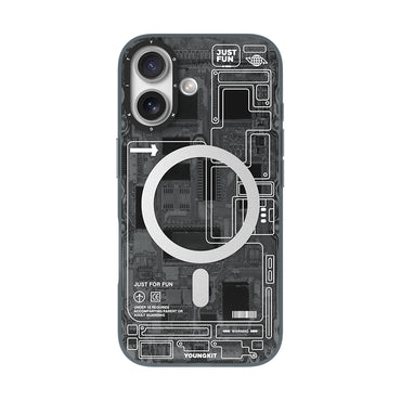 Apple iPhone 17 Kılıf M-safe Şarj Özellikli Kamera Denetim Butonlu Youngkit Technology Serisi Kapak