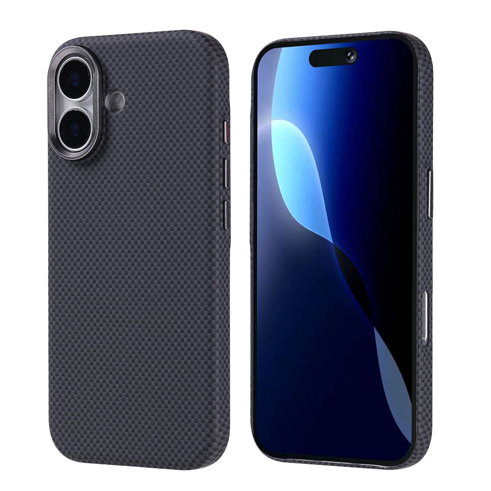 Apple iPhone 17 Kılıf M-safe Şarj Özellikli Karbon Fiber Görünümlü Zore Nekst Kapak Siyah