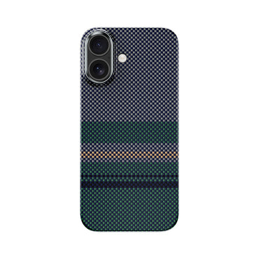 Apple iPhone 17 Kılıf M-safe Şarj Özellikli Karbon Fiber Tasarımlı Benks Aurora ArmorAir Kevlar Kapak Siyah