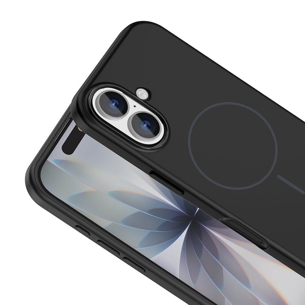 Apple iPhone 17 Kılıf M-Safe Şarj Özellikli Metal Kamera Çerçeveli Zore Edi Silikon Kapak Lacivert