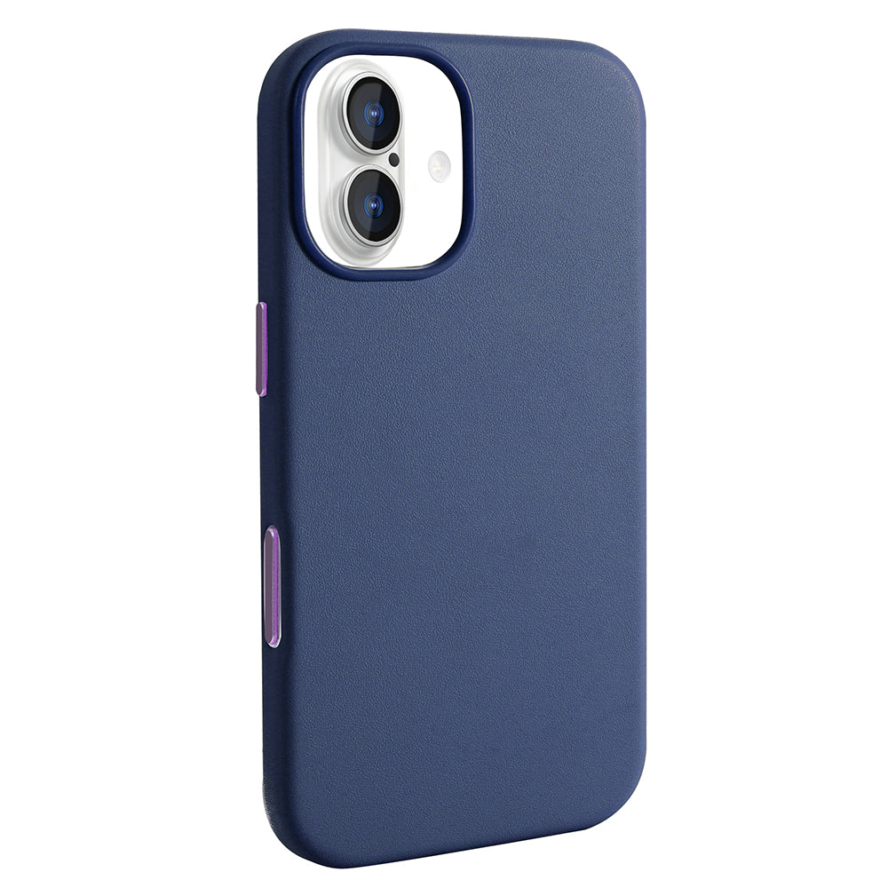 Apple iPhone 17 Case with M-safe Charging Function, PU Leather Look Zore Cupra Cover Purple