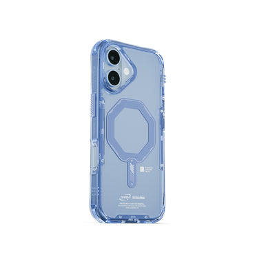 Apple iPhone 17 Kılıf M-safe Şarj Özellikli Şeffaf Airbag Tasarımlı Skinarma Saido Mag-Charge Kapak Lila