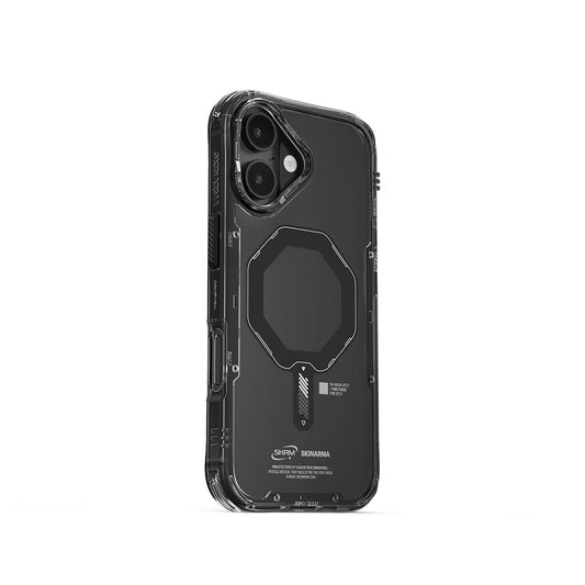 Apple iPhone 17 Case M-safe Charging Feature Transparent Airbag Design Skinarma Saido Mag-Charge Cover Black 