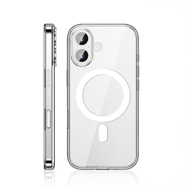 Apple iPhone 17 Case M-safe Charging Feature Transparent Hard PC Wallets Pita Cover Transparent 