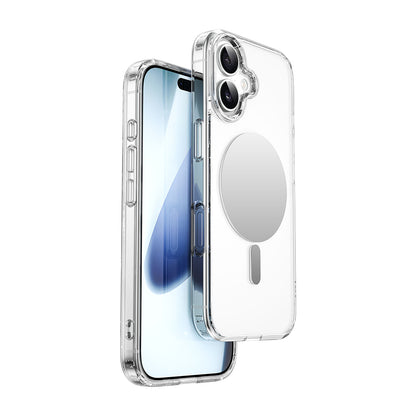 Apple iPhone 17 Kılıf M-safe Şarj Özellikli Wiwu MCC-701 Aynalı Pro Serisi Sert PC Kapak Şeffaf