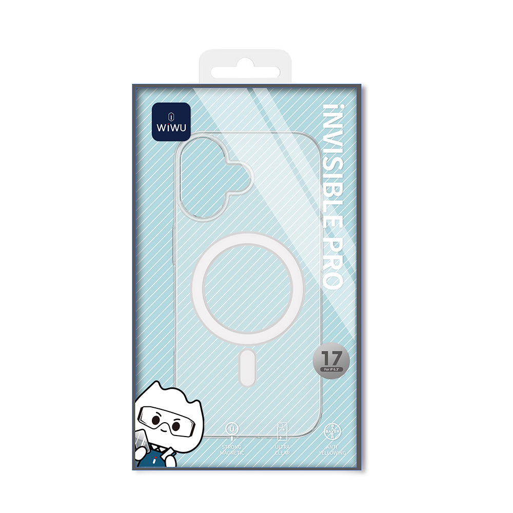 Apple iPhone 17 Case M-safe Charging Feature Wiwu YXK-207 Invisible Pro Hard PC Cover Transparent