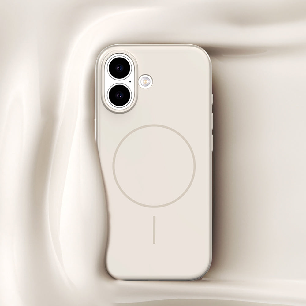 Apple iPhone 17 Kılıf M-safe Şarj Özellikli Wlons Liza Kapak Beyaz