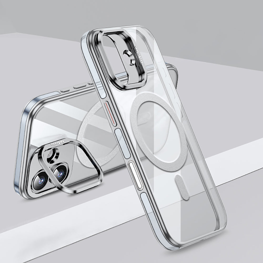 Apple iPhone 17 Kılıf M-safe Şarj Özellikli Wlons Standlı Efsane Kapak